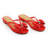 Bella Bow Flats Scarlet Red