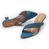 Cross Over Pointed Aqua Sandal