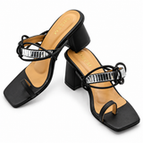 Crystal Knot Heel Black