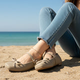 Nude Beige Bow Mary Janes