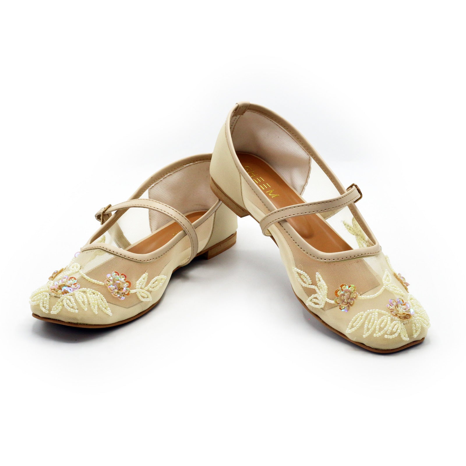 Ballerina Applique Embroidery In Beige