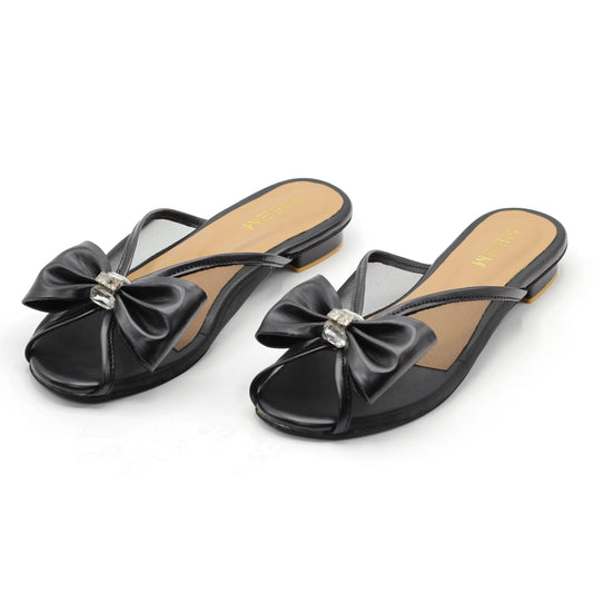 Bella Bow Flats Black