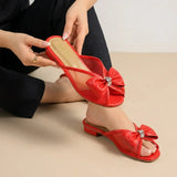 Bella Bow Flats Scarlet Red