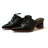 Bantu Block Heel In Black