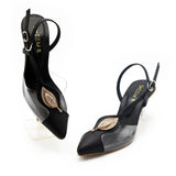 Black Leaf Cinderella Heels