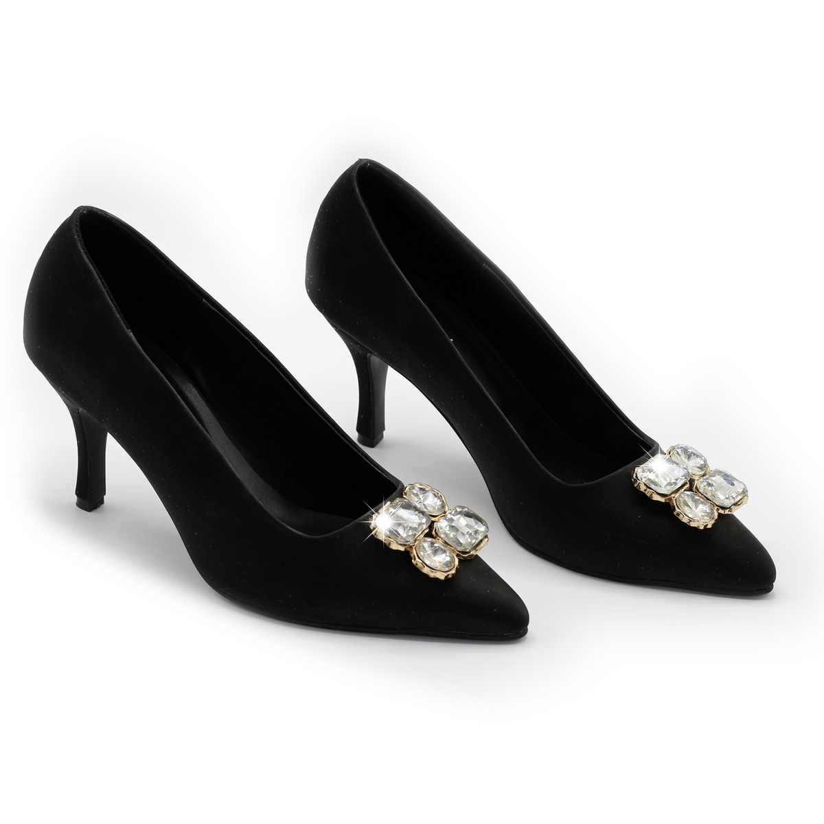 Black Party Wear Court Shoes