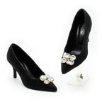 Black Party Wear Court Shoes