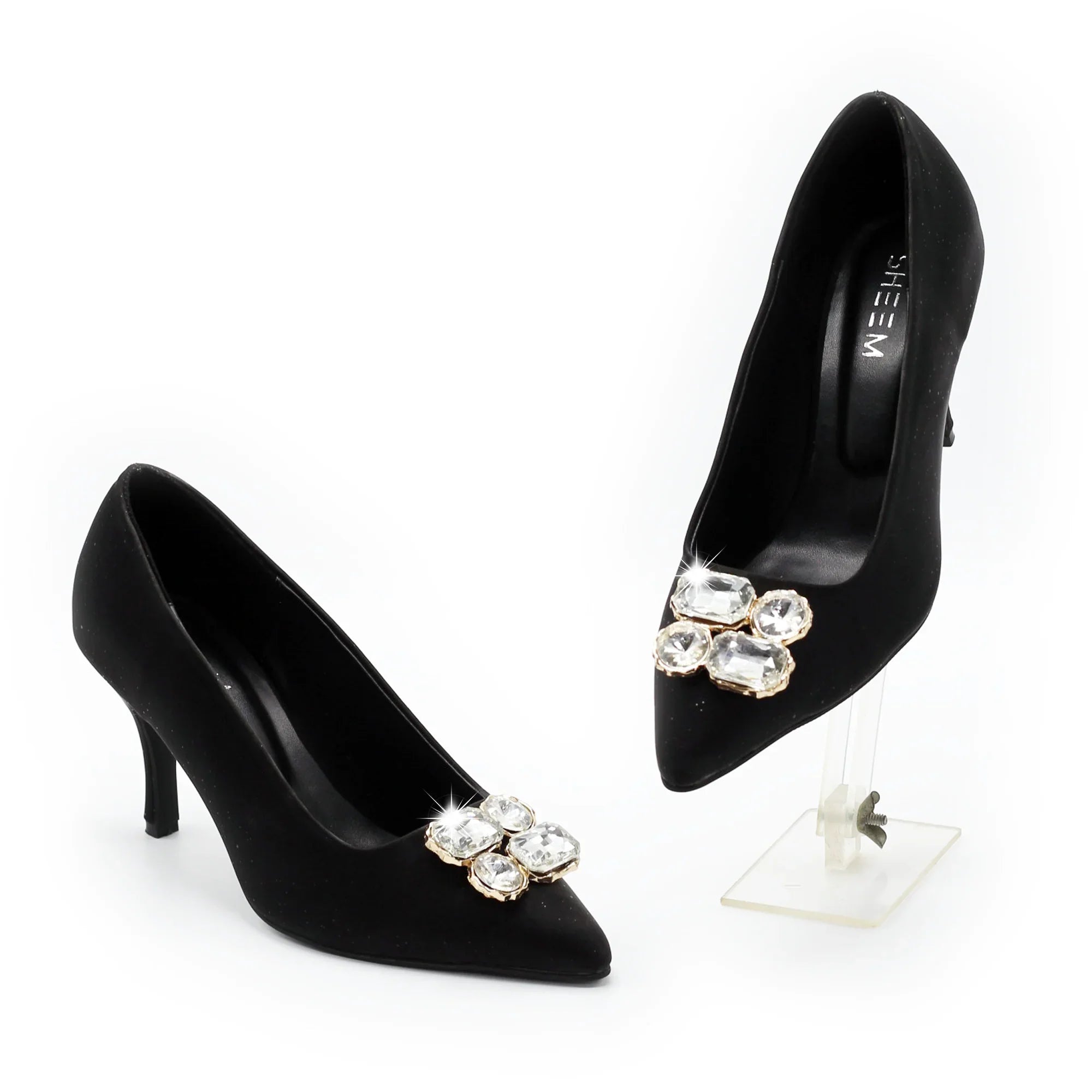 Black Party Wear Court Shoes