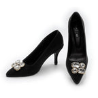 Black Party Wear Court Shoes