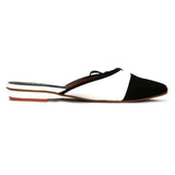 Bow Tie Mules Black & White