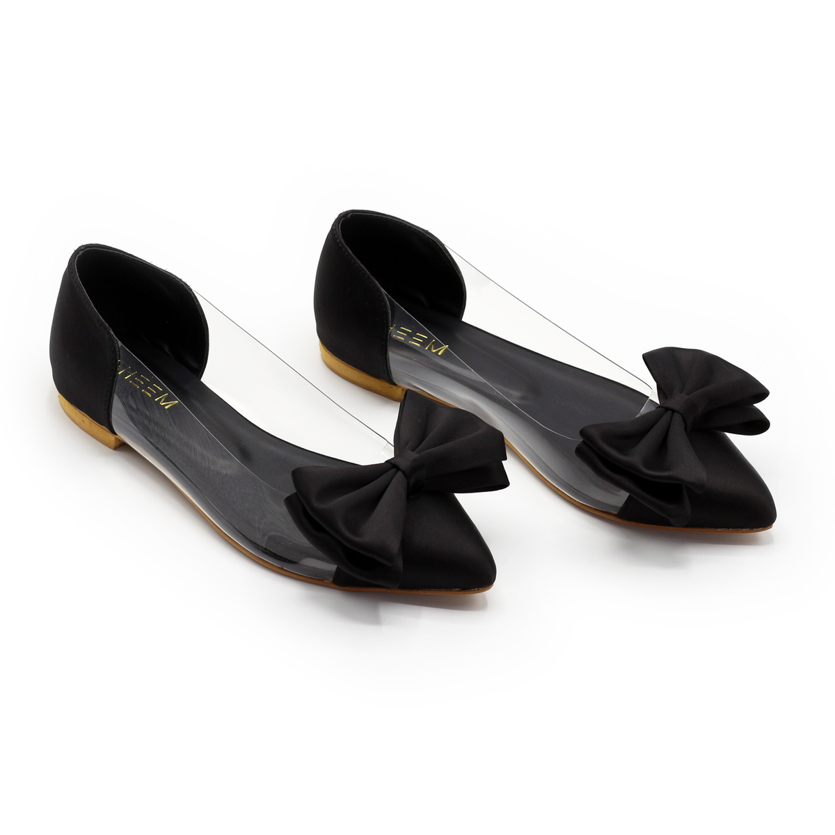 Bow Pointed Pumps Black