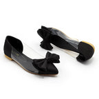 Bow Pointed Pumps Black