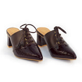 Bantu Block Heel In Dark Brown