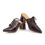 Bantu Block Heel In Dark Brown
