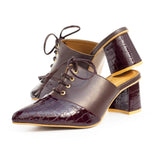Bantu Block Heel In Dark Brown