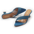 Cross Over Pointed Aqua Sandal