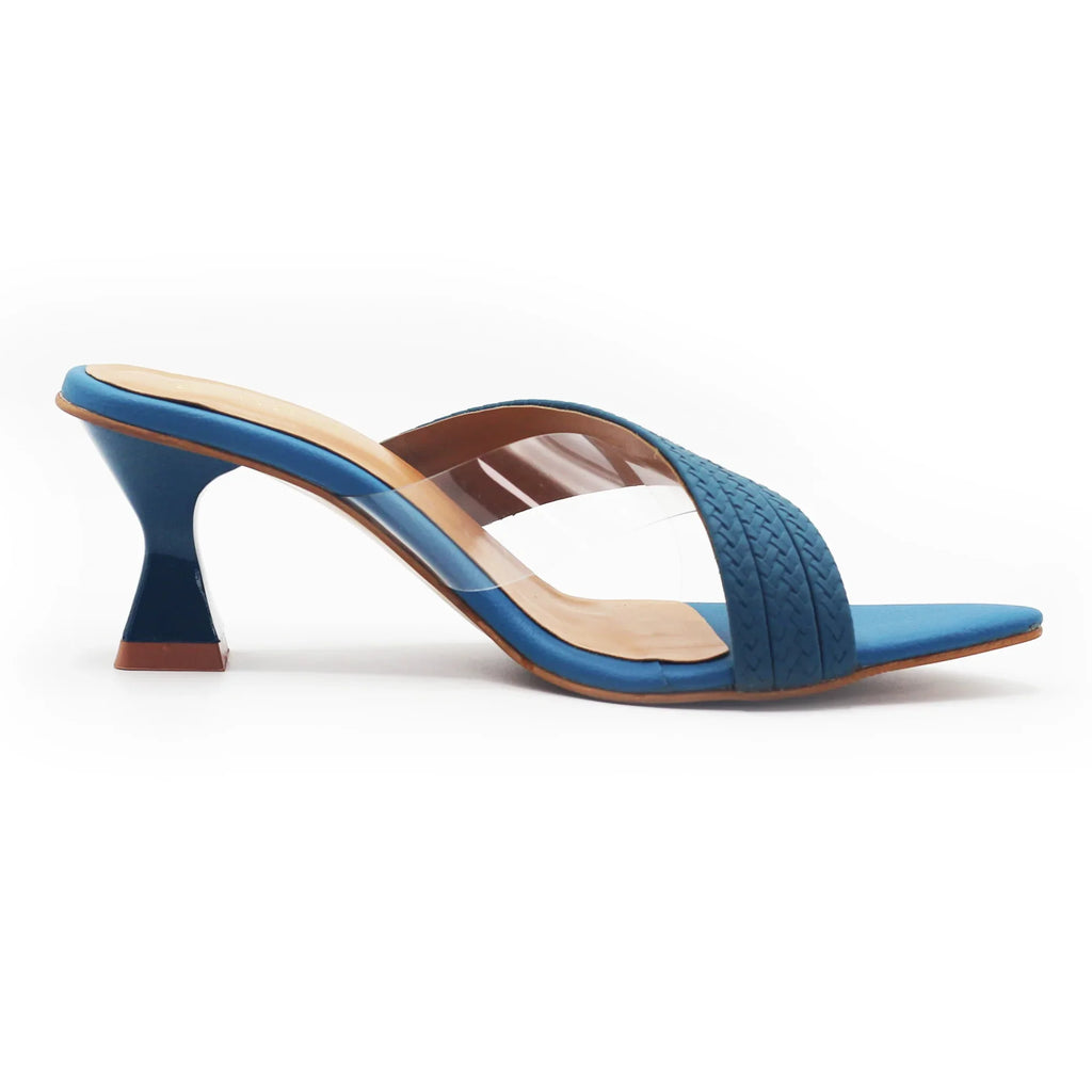 Cross Over Pointed Aqua Sandal