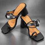 Crystal Knot Heel Black