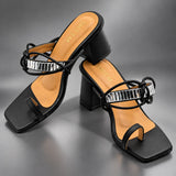 Crystal Knot Heel Black