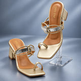 Crystal Knot Heel Gold