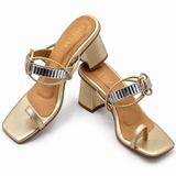 Crystal Knot Heel Gold