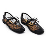 Embroidery Lace Mesh Mary Jane Black