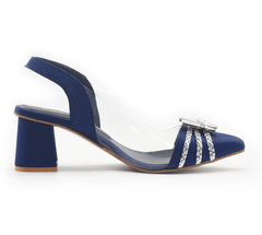 Fancy Butterfly Heels Navy Blue