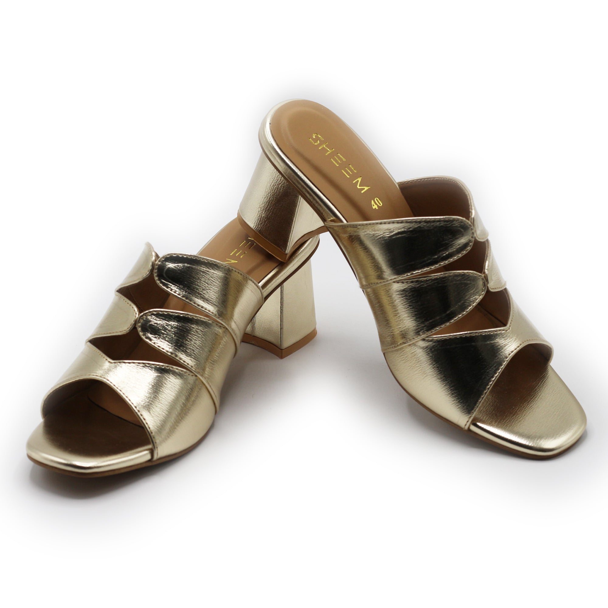 Gleaming Block Heel