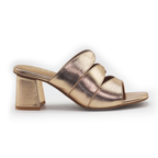 Gleaming Block Heel Rose Gold