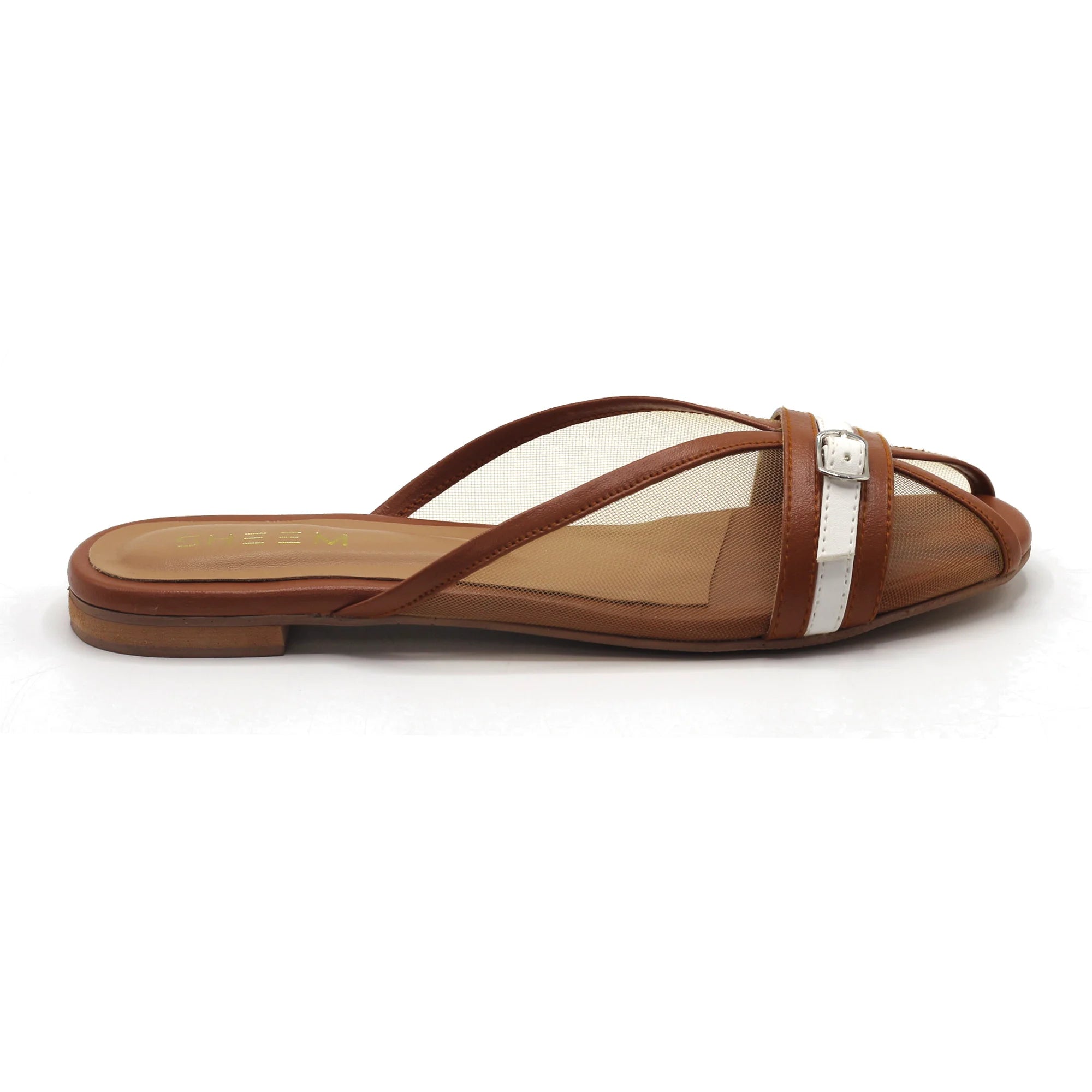Luna Buckle Mesh Slides gallery image 5