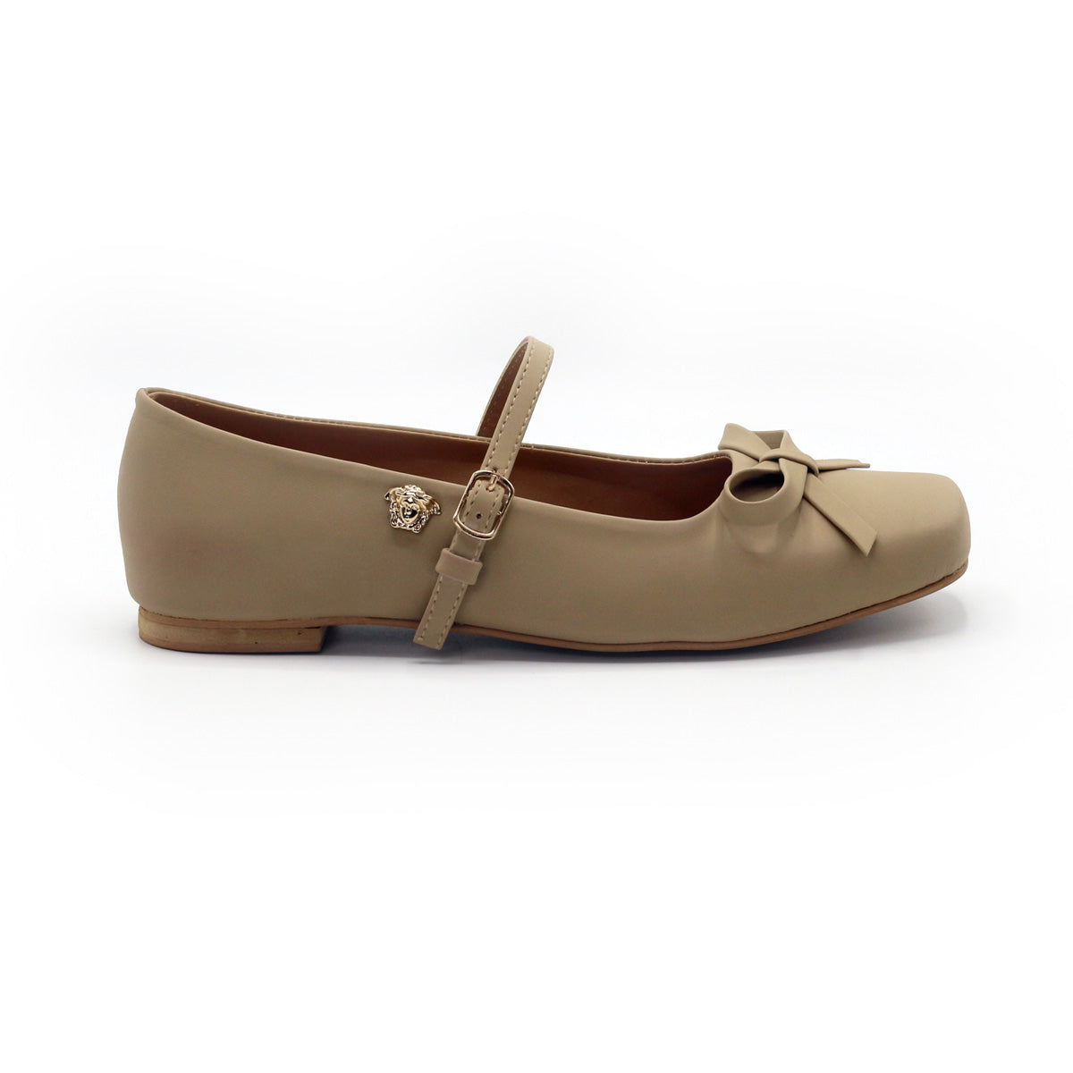 Nude Beige Bow Mary Janes