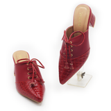 Bantu Block Heel In Pinkish Red