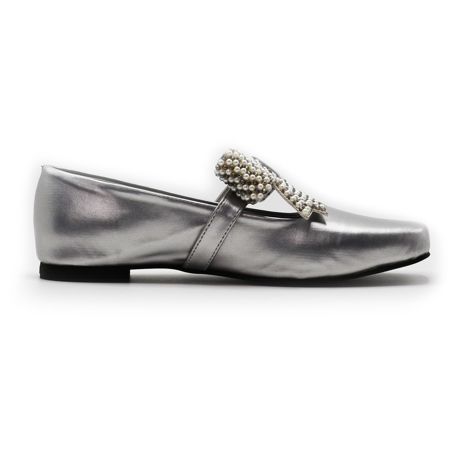 Silver Ballet Pearl Bow