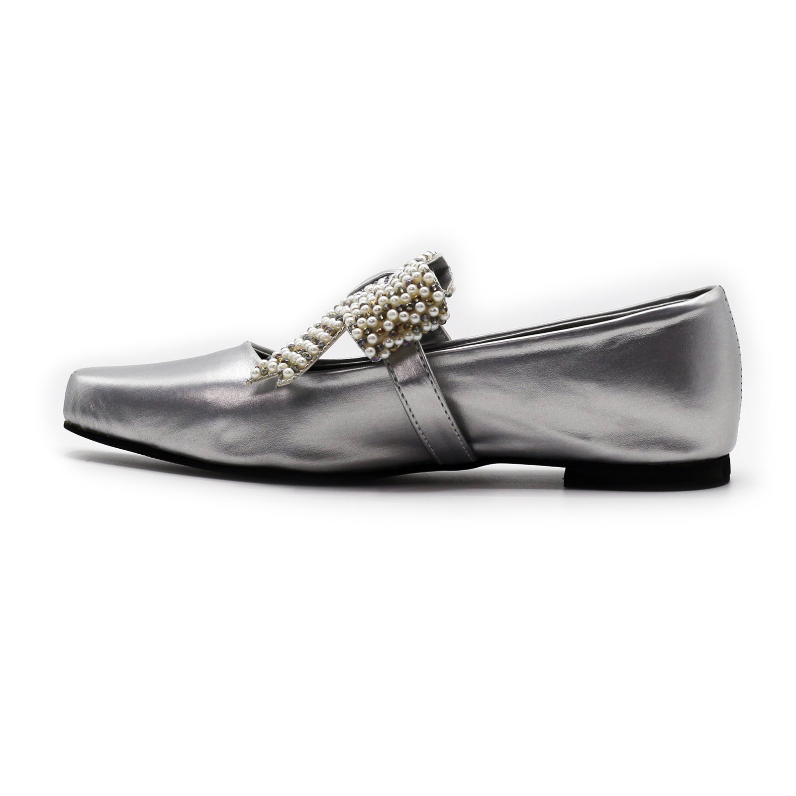 Silver Ballet Pearl Bow