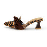 Cheetah Dark Brown Mules