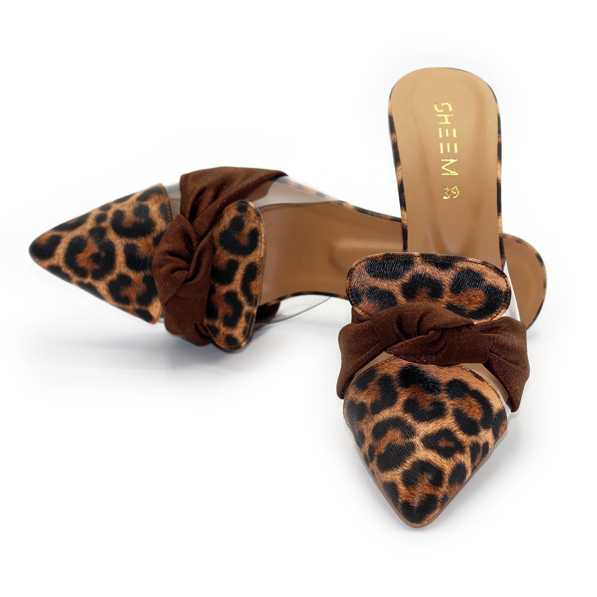 Cheetah Brown Mules