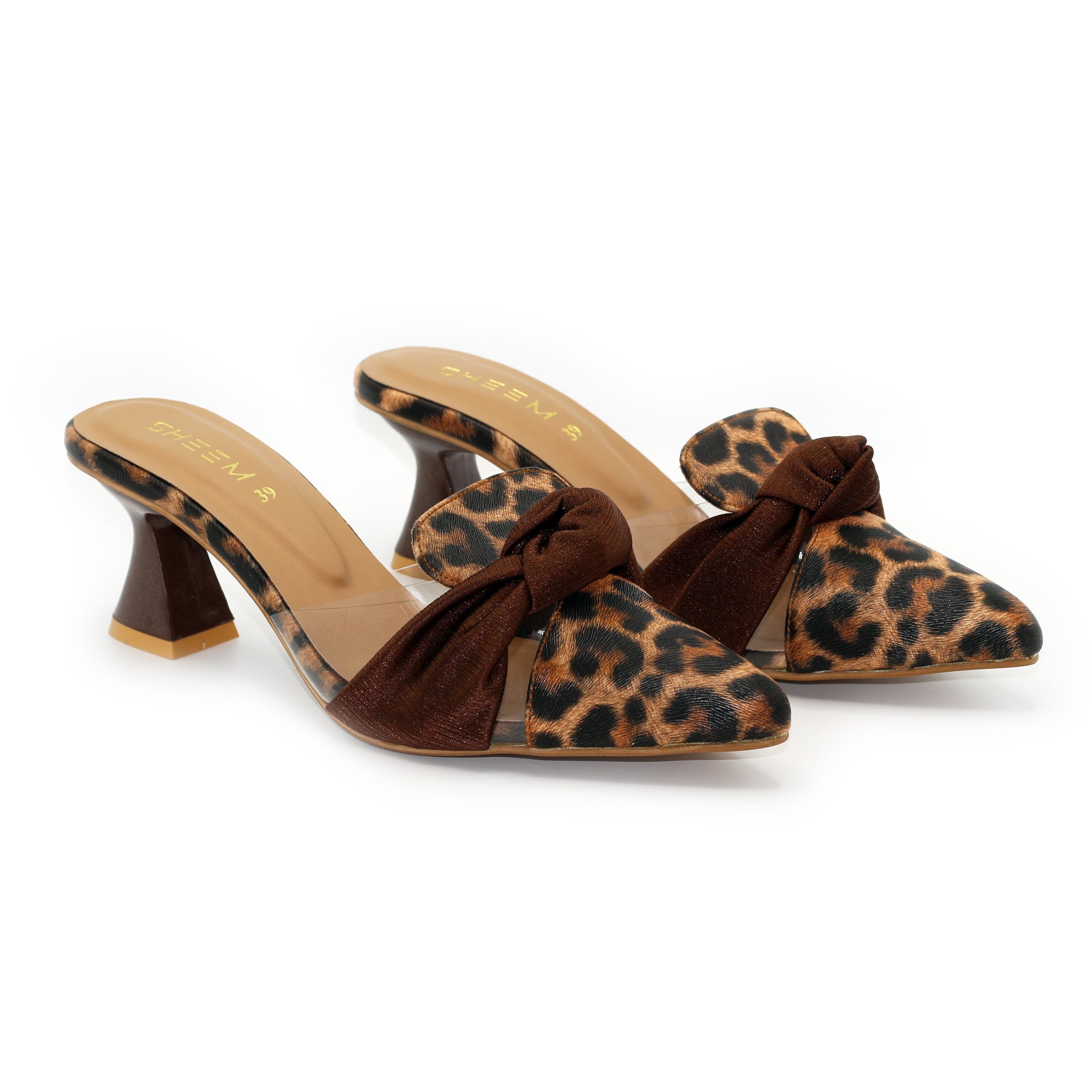 Cheetah Brown Mules